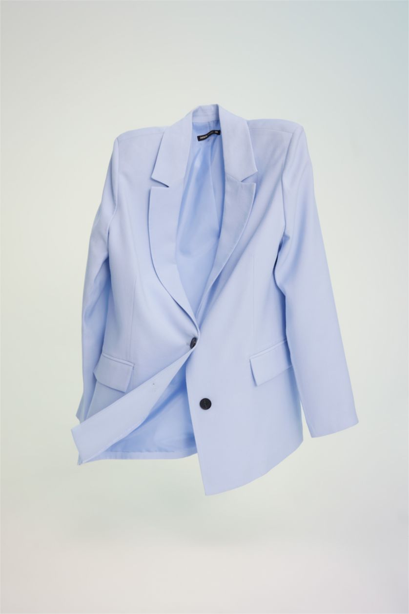 WOMAN Light Blue Loose Fit Blazer
