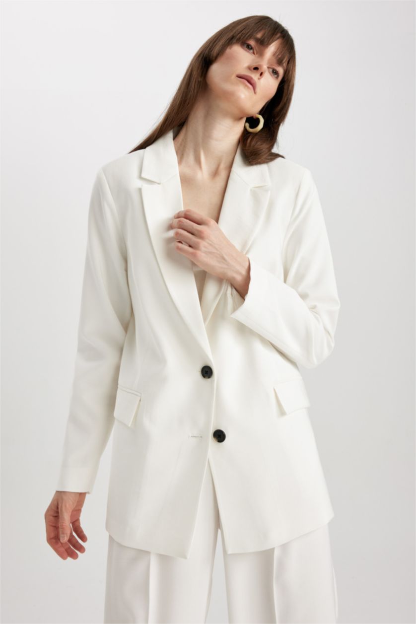 WOMAN White Loose Fit Blazer