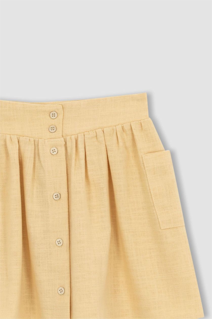 Girls & Teens Beige Girl Cotton Skirt