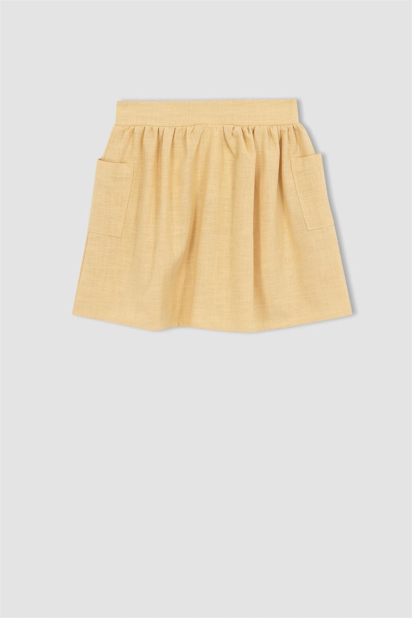 Girls & Teens Beige Girl Cotton Skirt