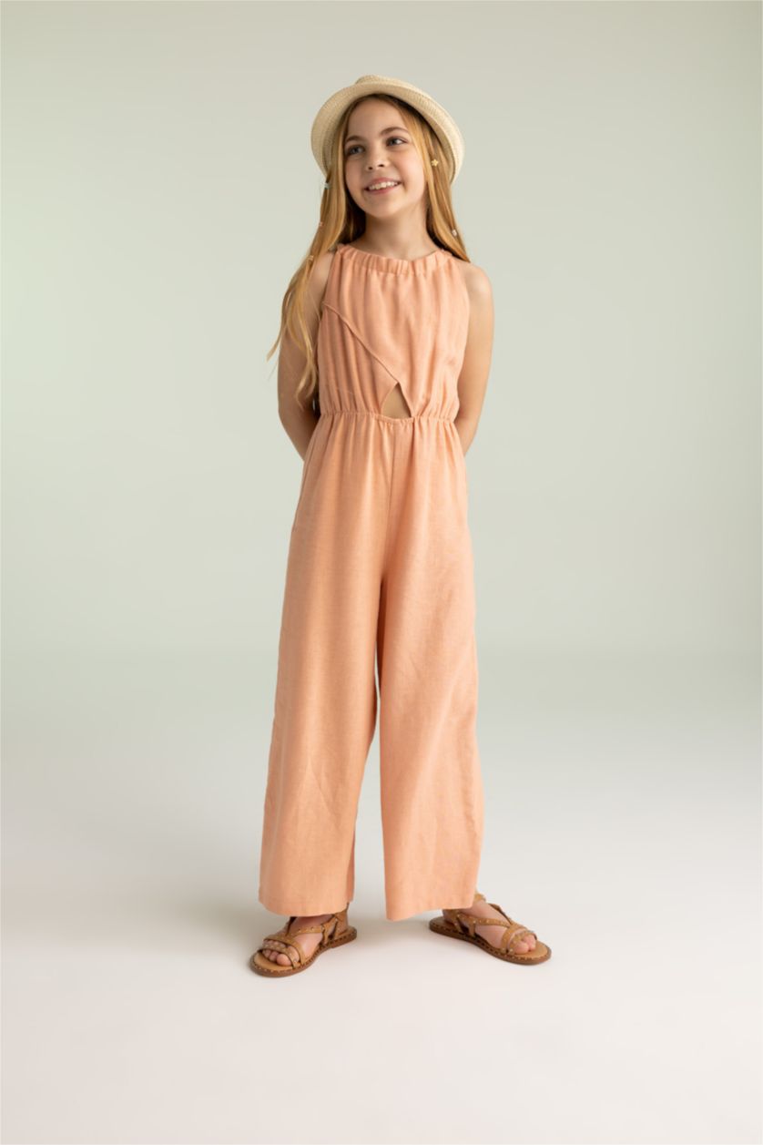 FILLES Bordeaux Combinaison en coton pour fille