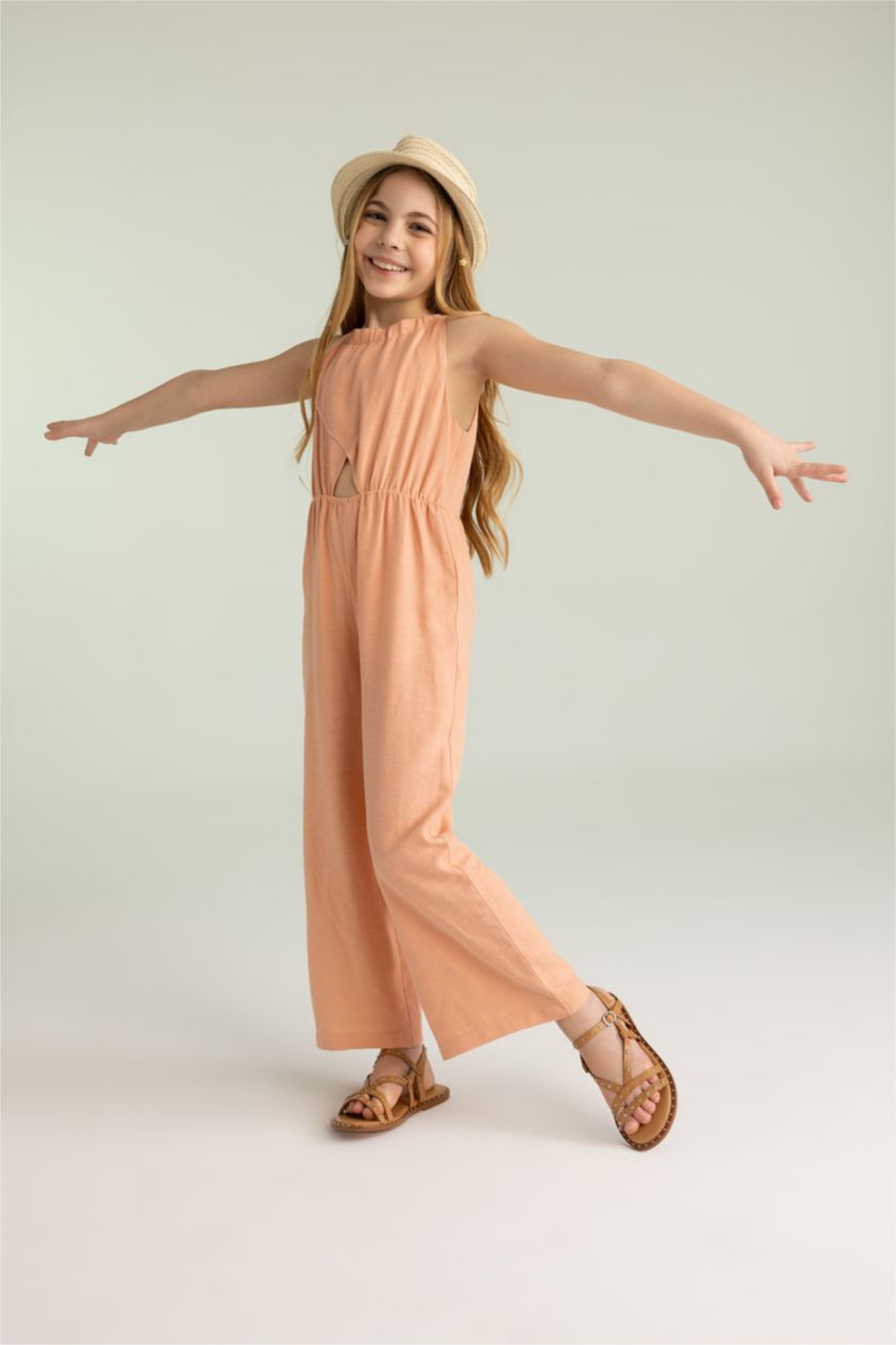 FILLES Bordeaux Combinaison en coton pour fille