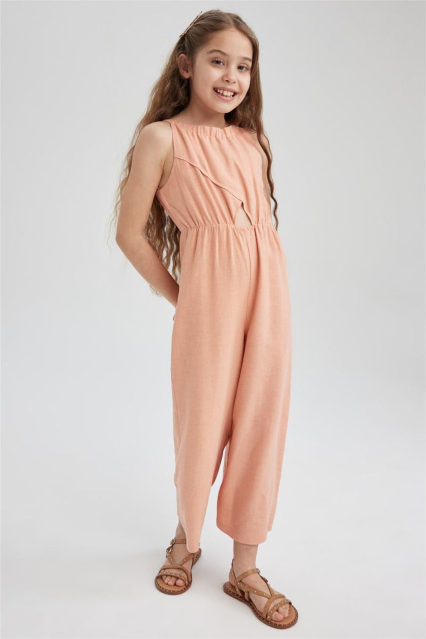 FILLES Bordeaux Combinaison en coton pour fille