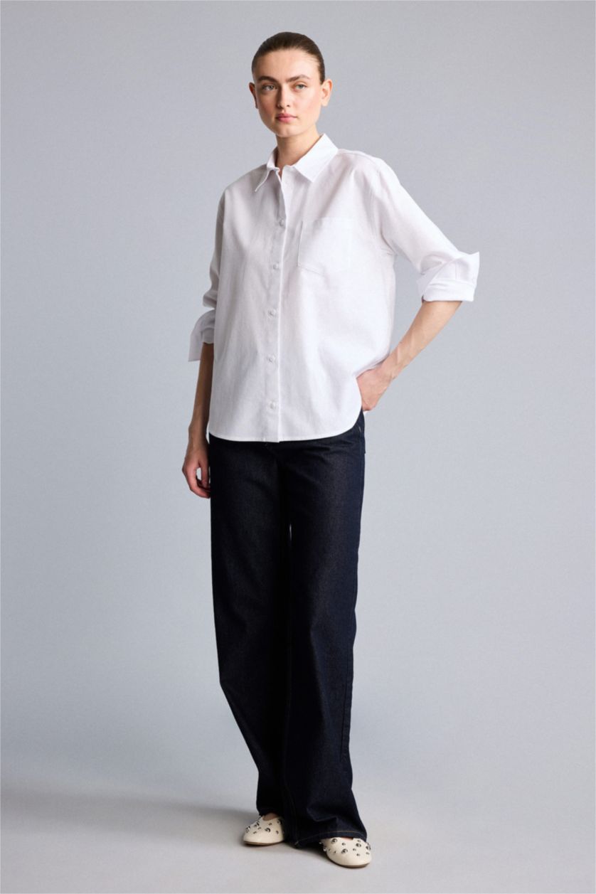 Әйелдерге ақ Oversize жейде