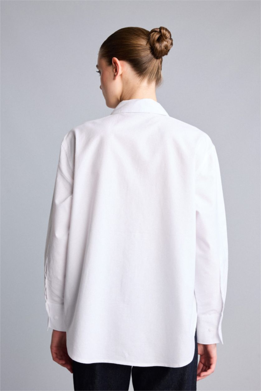 Әйелдерге ақ Oversize жейде