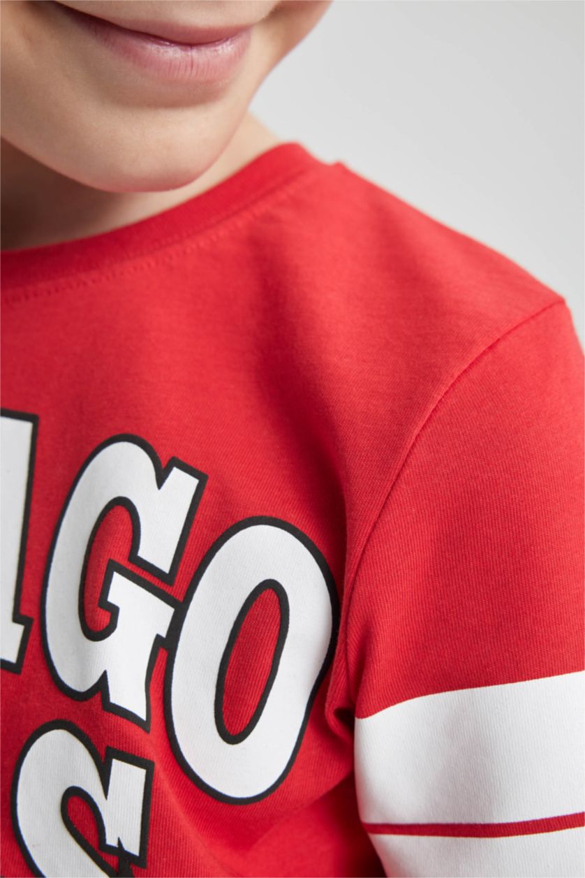 Erkek Çocuk - Genç Erkek Kırmızı Erkek Çocuk NBA Chicago Bulls Bisiklet Yaka Kısa Kollu Tişört