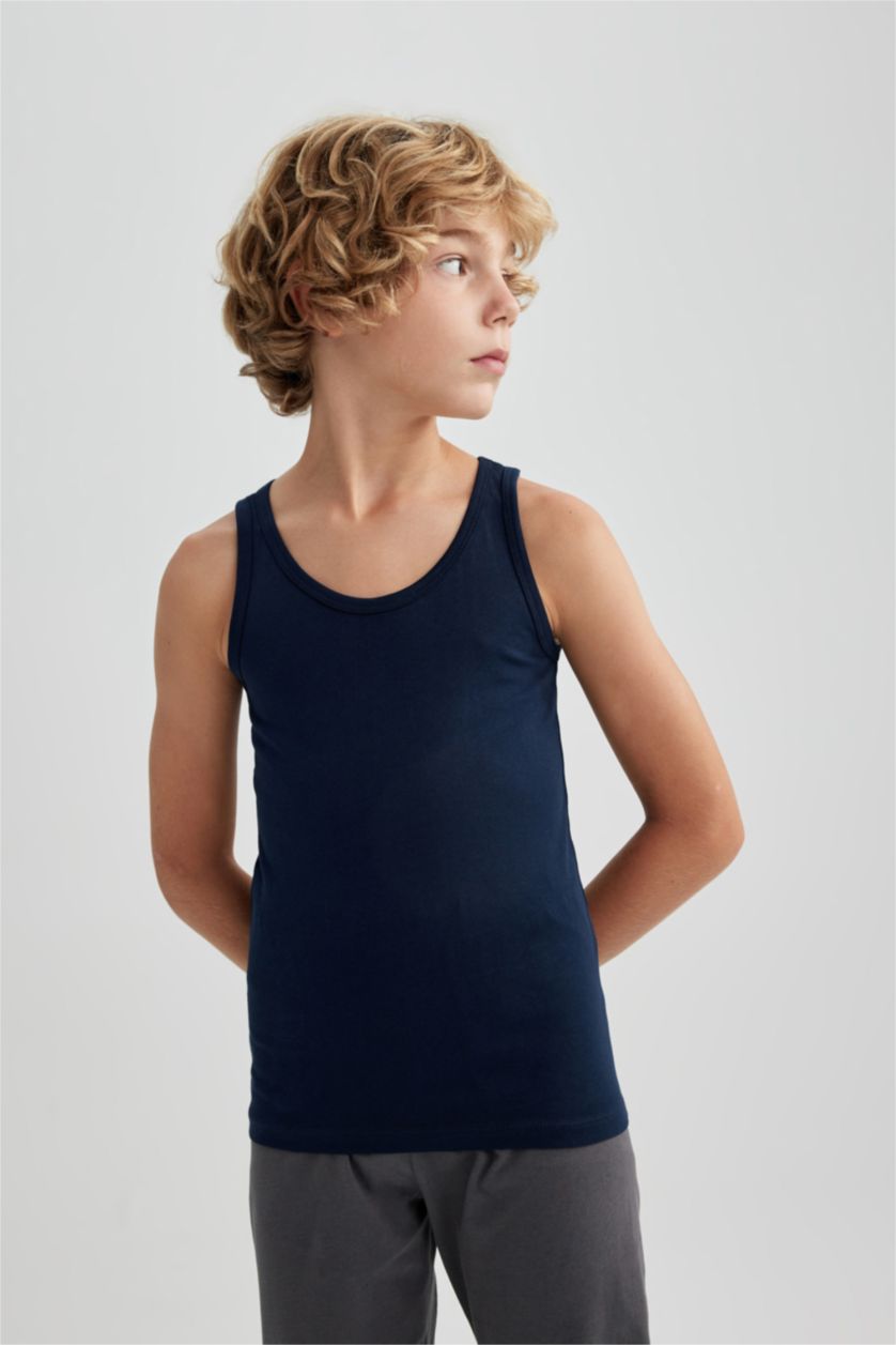 BOYS & TEENS NAVY Boy 2 piece Regular Fit Tank Top