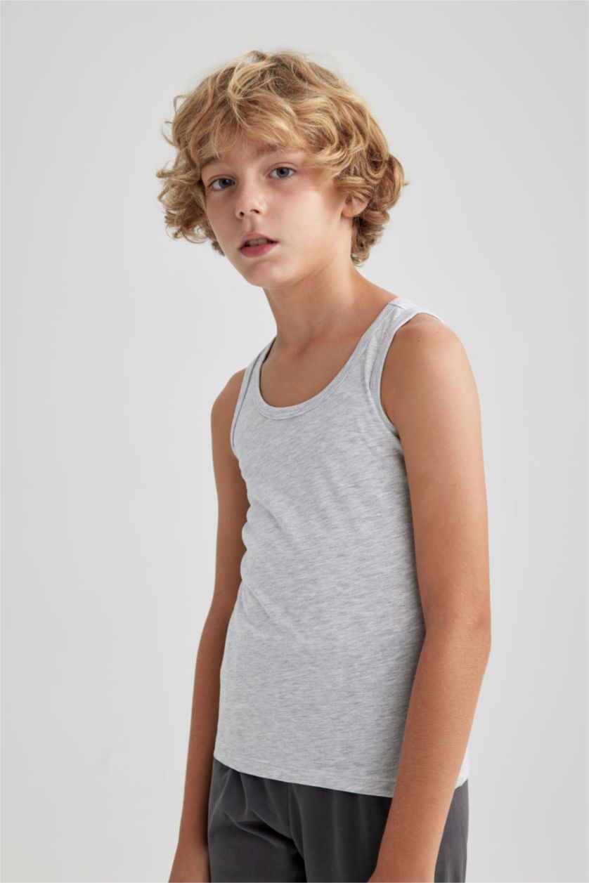 BOYS & TEENS NAVY Boy 2 piece Regular Fit Tank Top