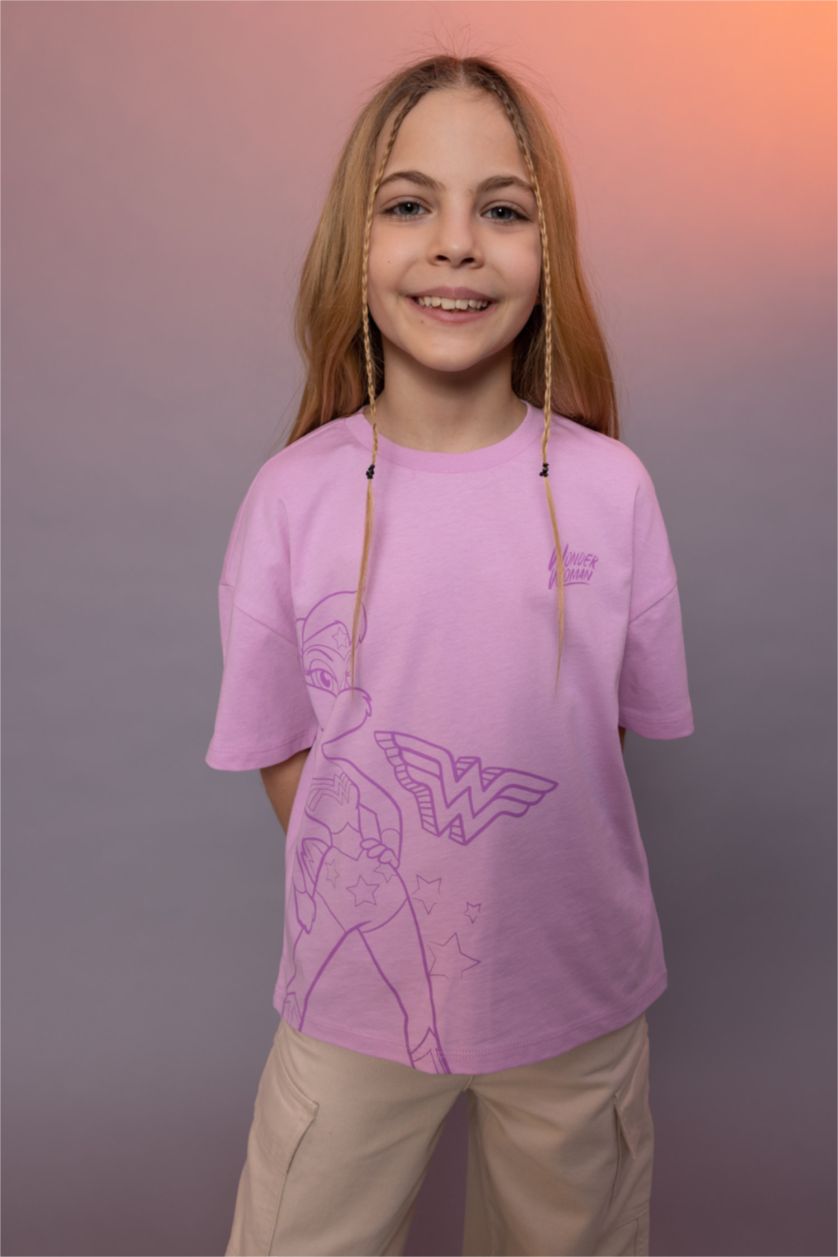 GIRLS & TEENS Pink Girl Relax Fit Short Sleeve T-Shirt