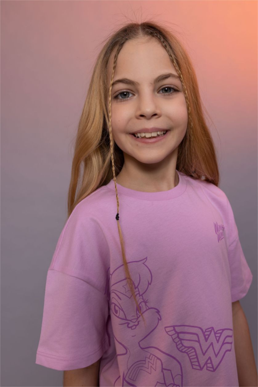 GIRLS & TEENS Pink Girl Relax Fit Short Sleeve T-Shirt