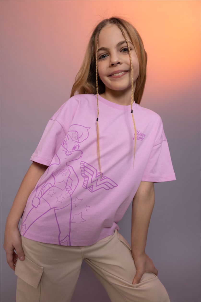 GIRLS & TEENS Pink Girl Relax Fit Short Sleeve T-Shirt