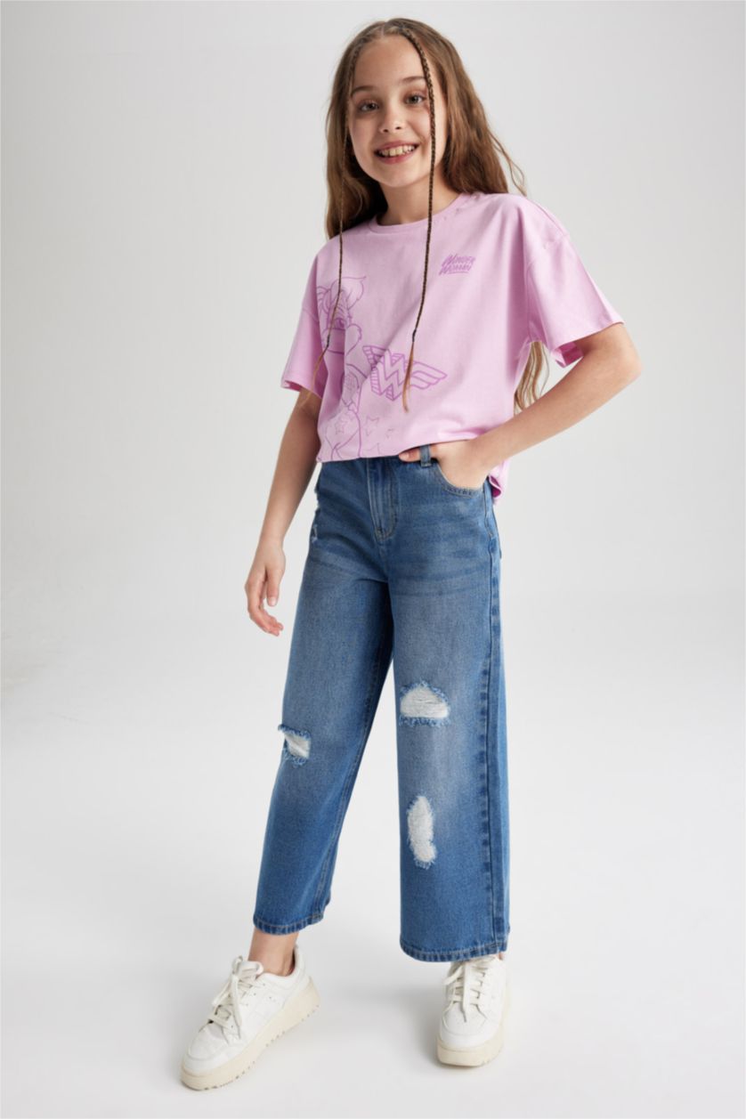 GIRLS & TEENS Pink Girl Relax Fit Short Sleeve T-Shirt