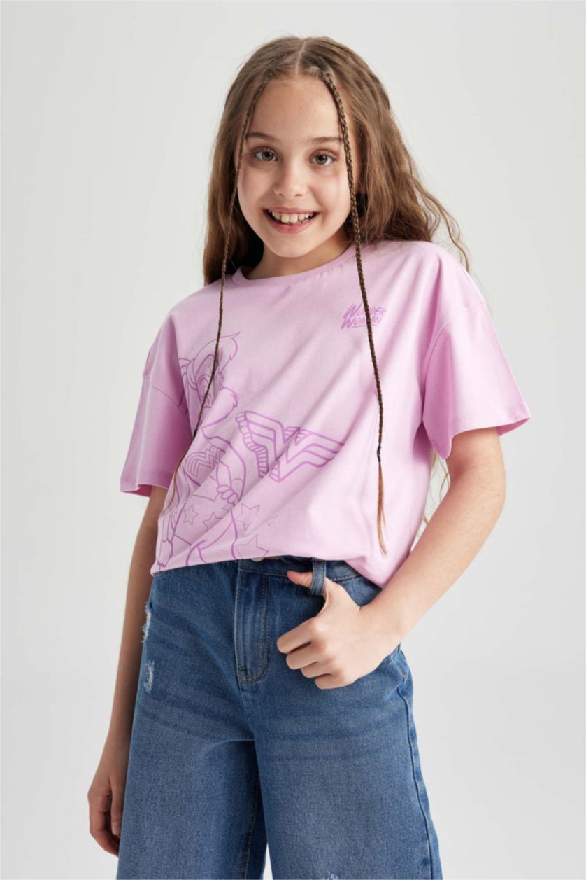 GIRLS & TEENS Pink Girl Relax Fit Short Sleeve T-Shirt