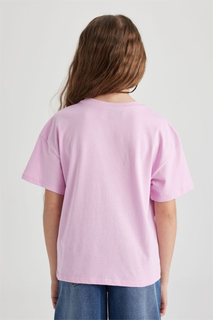GIRLS & TEENS Pink Girl Relax Fit Short Sleeve T-Shirt