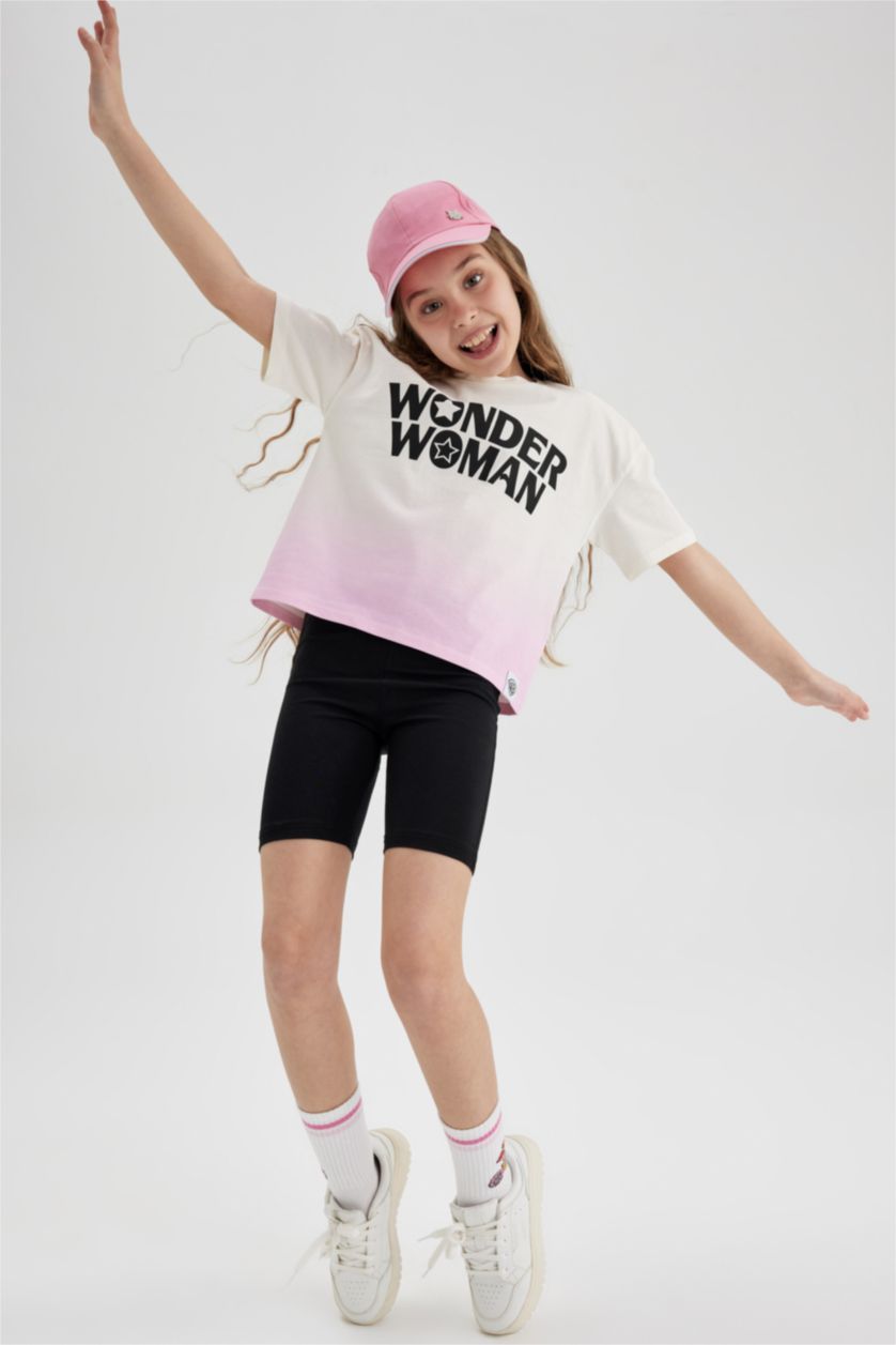 بنات بيج فاتح تي شيرت بناتي نص كم قصة مريحة