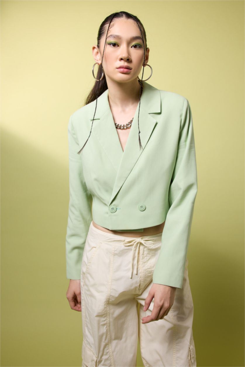WOMAN Mint Regular Fit Blazer