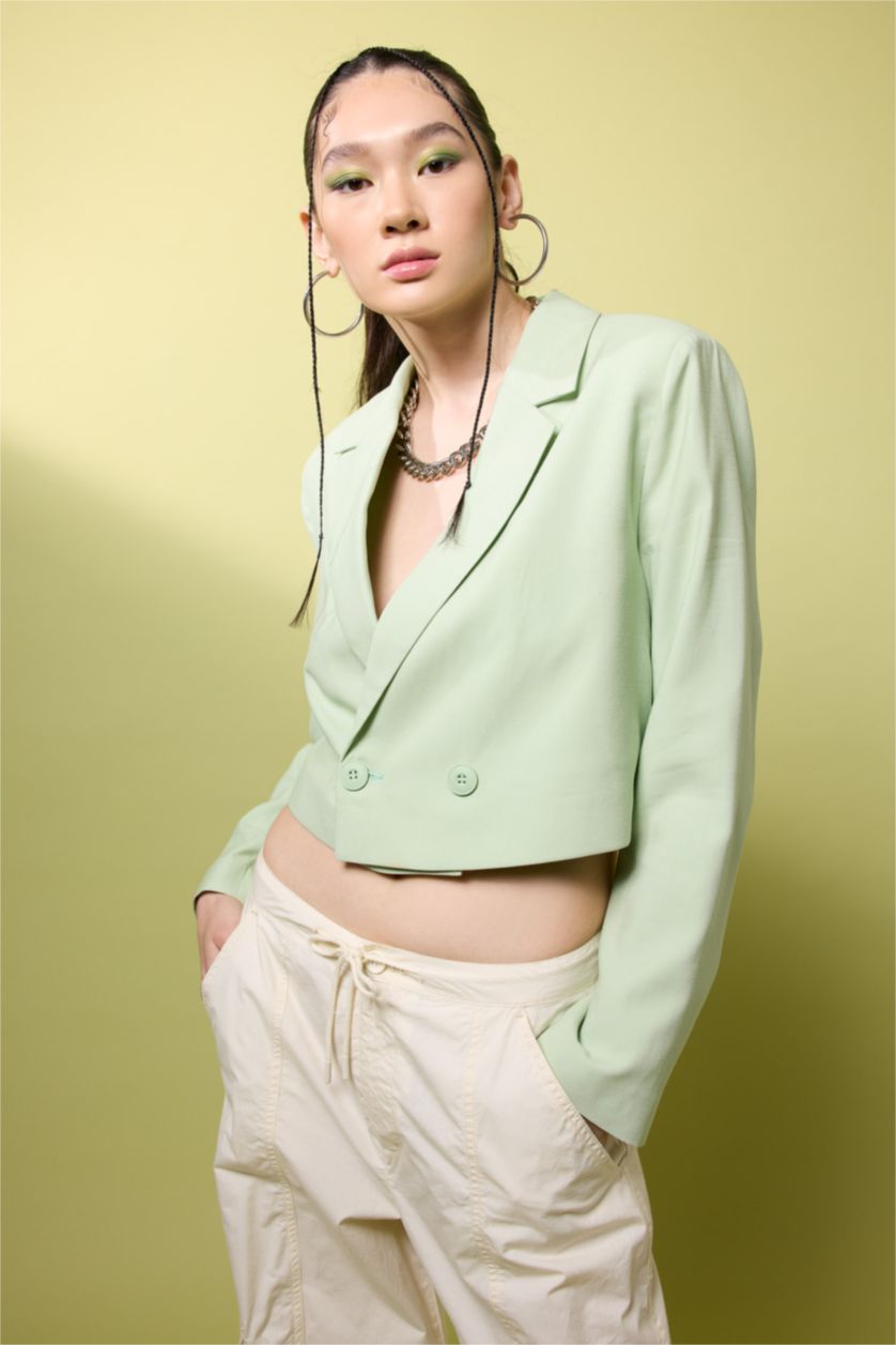 WOMAN Mint Regular Fit Blazer