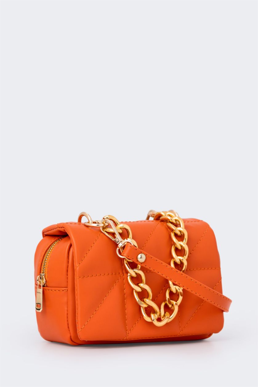 حريمي برتقالي شنطة كتف حريمي جلد صناعي