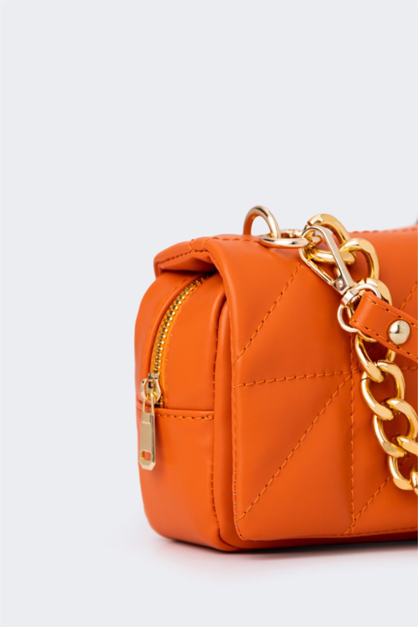 حريمي برتقالي شنطة كتف حريمي جلد صناعي