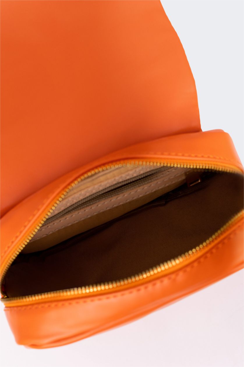 حريمي برتقالي شنطة كتف حريمي جلد صناعي