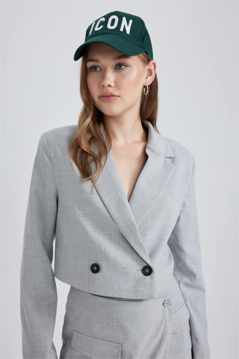 Женщины Светло-серый меланж Блейзер стандартного кроя, Coool