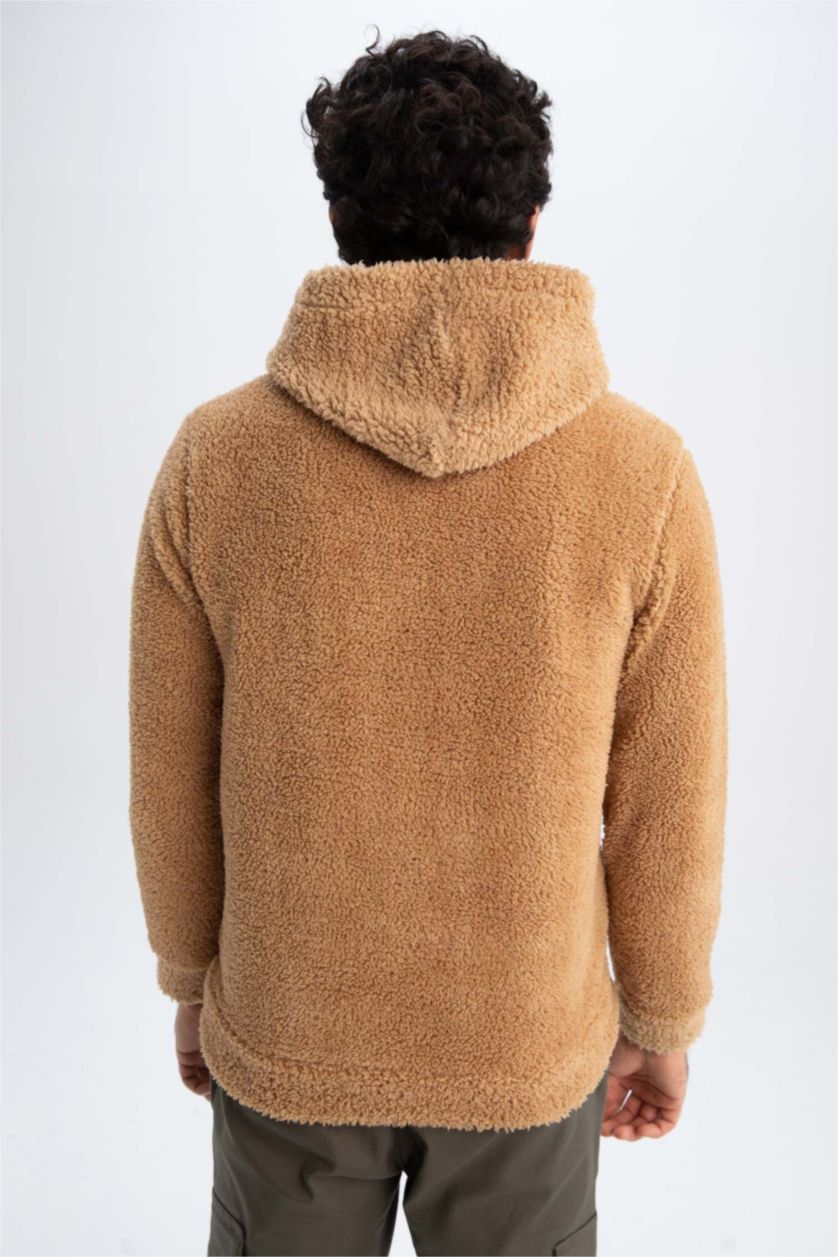 Man Camel Regular Fit fleece Sweatshirt