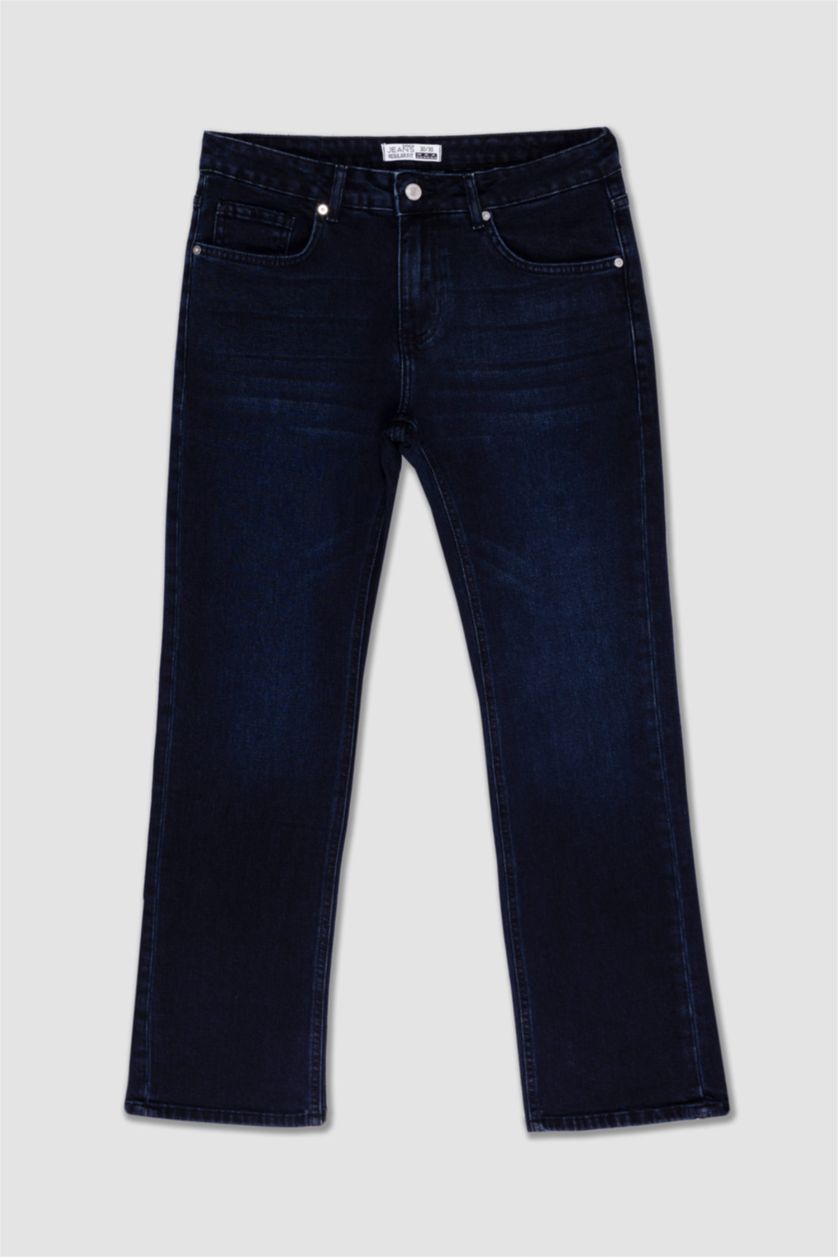 MAN Blue Black Sergio Regular Fit Trousers