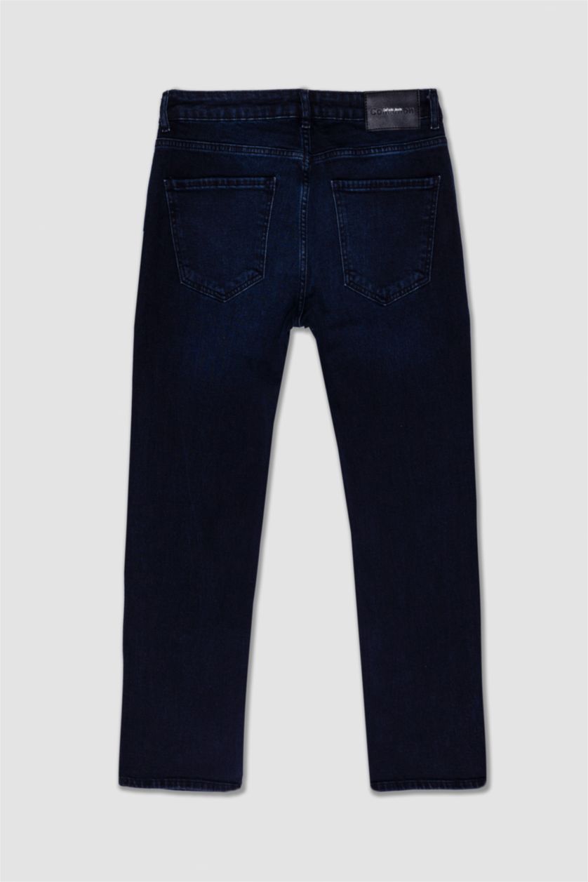 MAN Blue Black Sergio Regular Fit Trousers