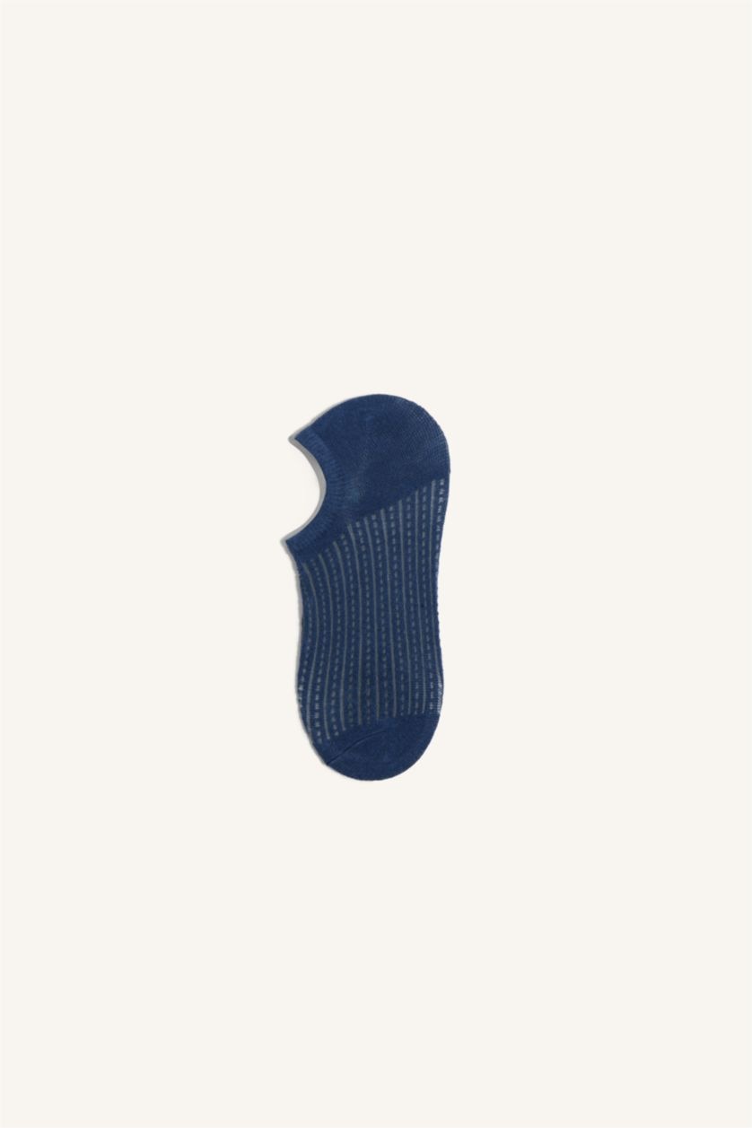 Women Blue Woman Invisible 3 Piece Cotton Sneaker Socks