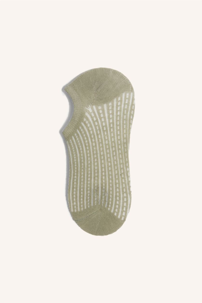 Woman Yellow Woman Invisible 3 Piece Cotton Sneaker Socks