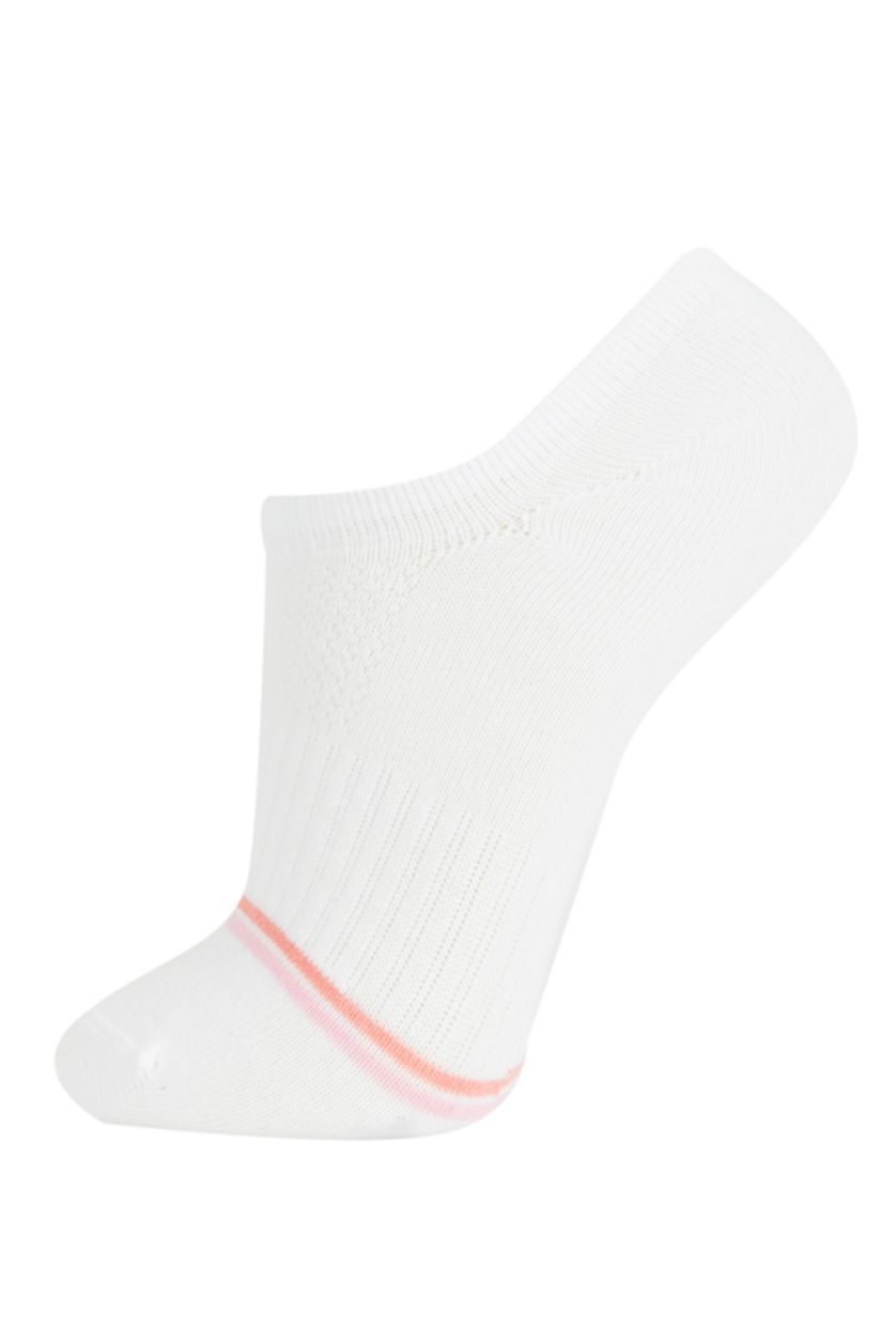 WOMAN White 3 piece Cotton Step Socks