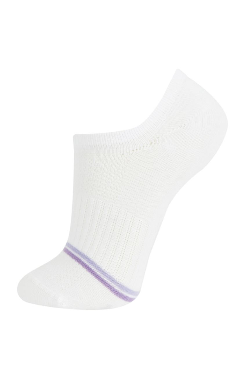 WOMAN White 3 piece Cotton Step Socks