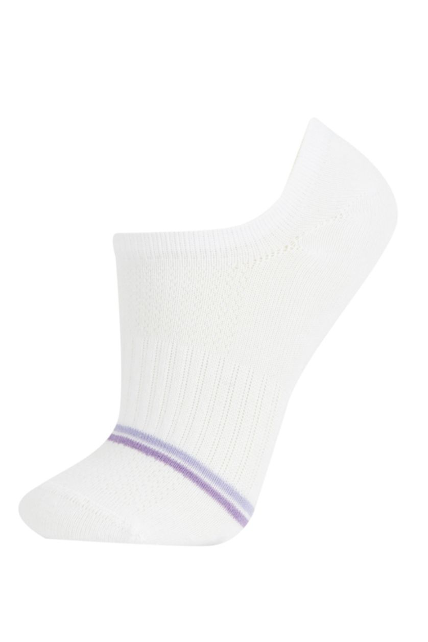 WOMAN White 3 piece Cotton Step Socks