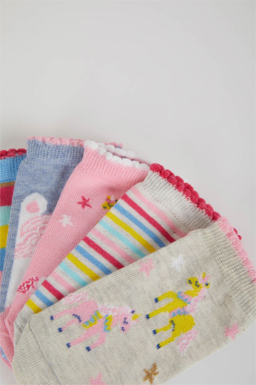 بناتي MIXED شرابات قصيرة بناتي قطن من 7 قطع