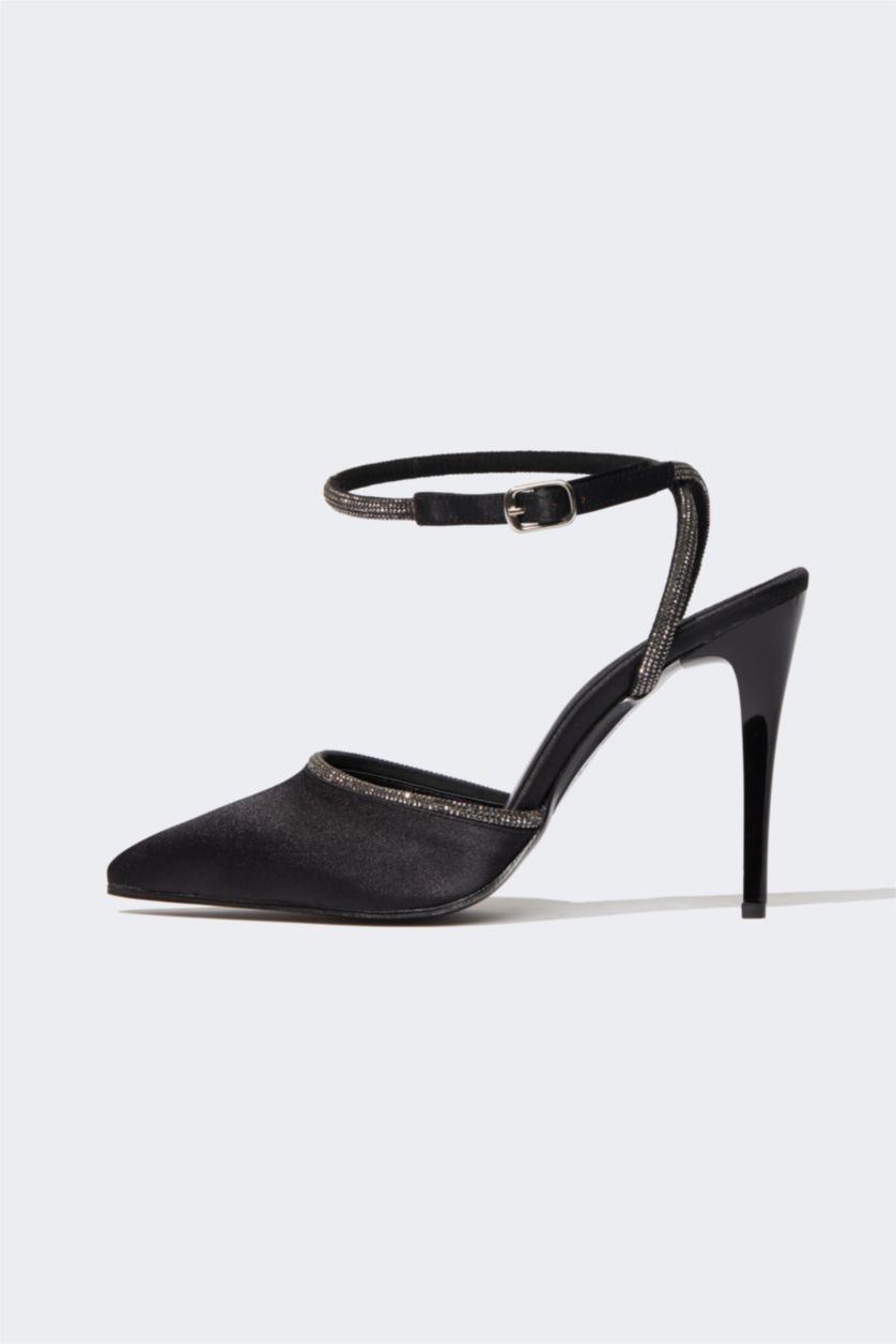 Kadın Siyah Kadın Suni Deri Yüksek Topuklu Ayakkabı