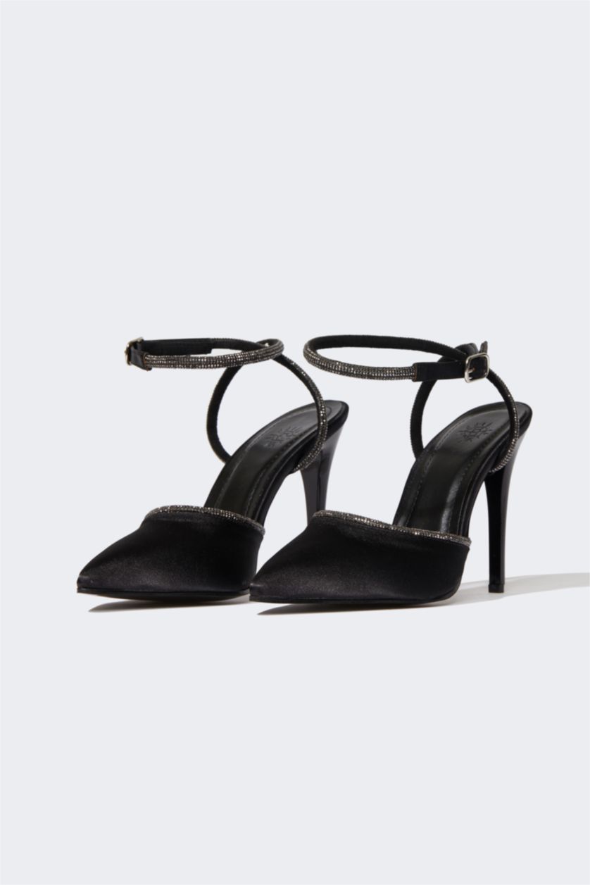 Kadın Siyah Kadın Suni Deri Yüksek Topuklu Ayakkabı