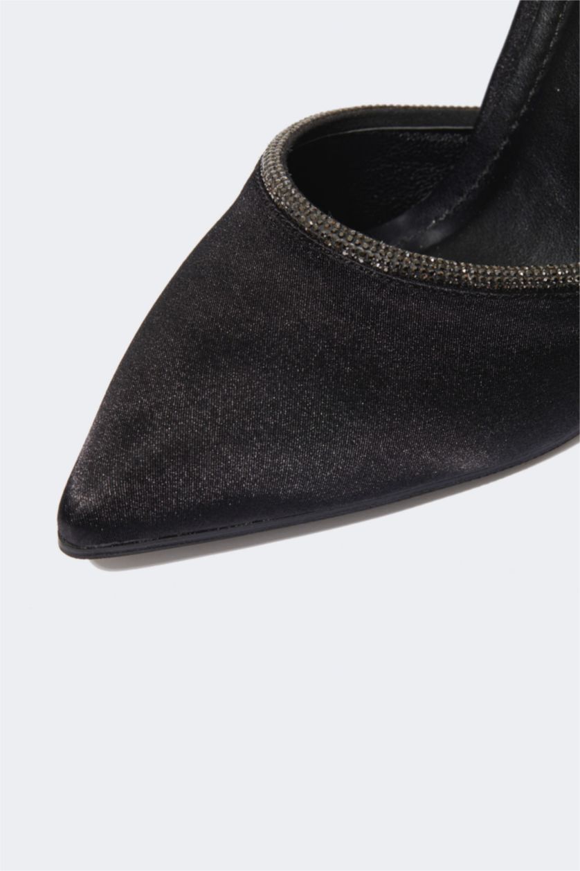 Kadın Siyah Kadın Suni Deri Yüksek Topuklu Ayakkabı