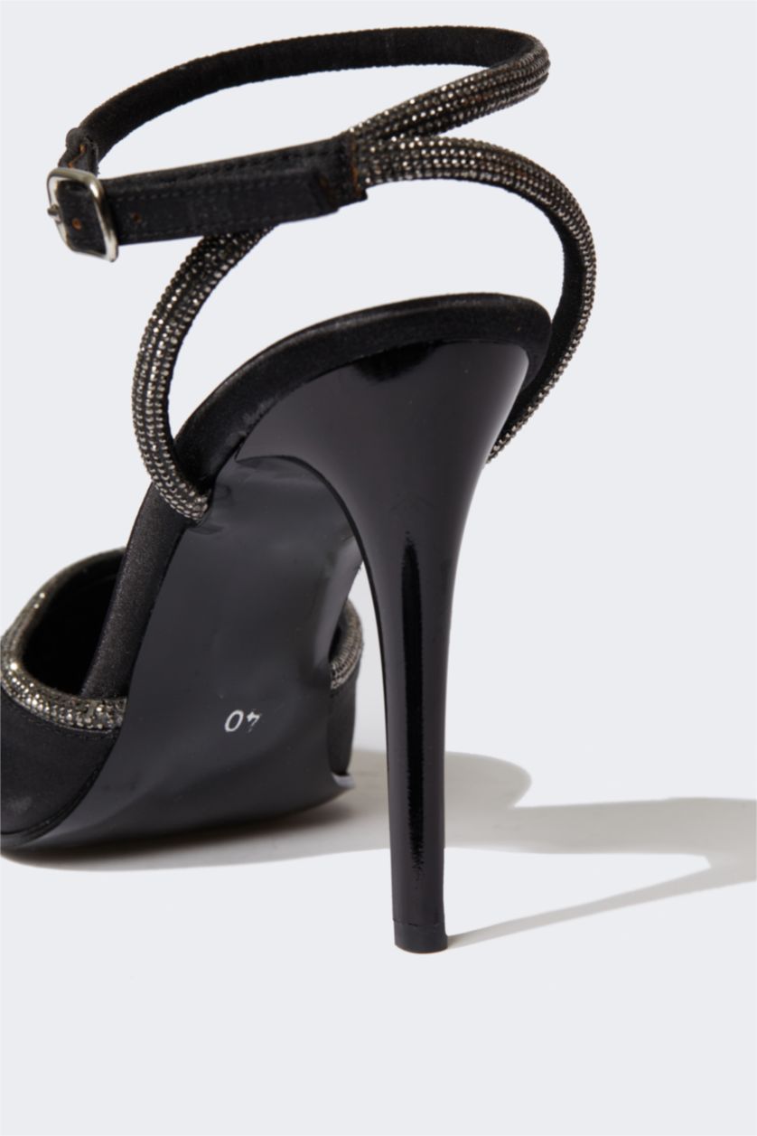 Kadın Siyah Kadın Suni Deri Yüksek Topuklu Ayakkabı