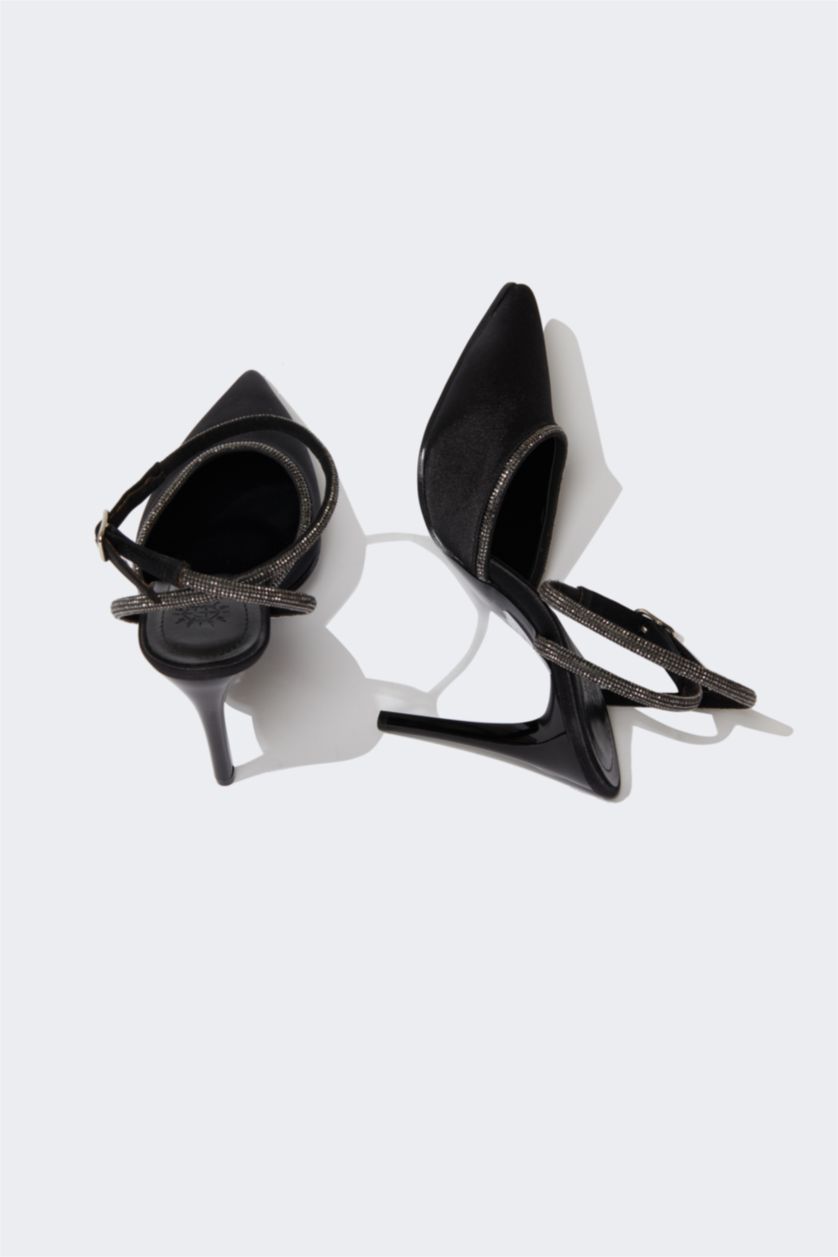 Kadın Siyah Kadın Suni Deri Yüksek Topuklu Ayakkabı