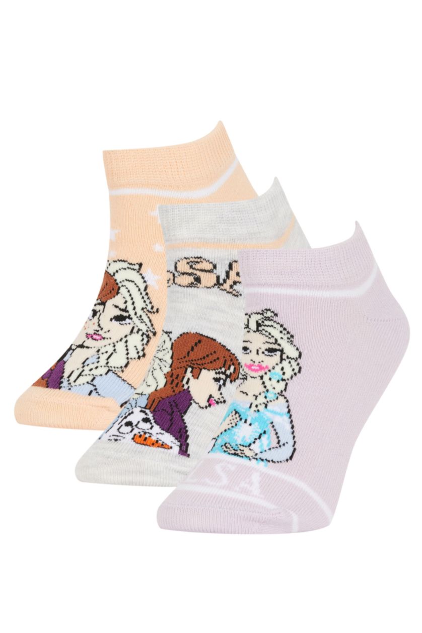 Girls & Teens Karma Girl Frozen Licensed 3-Pack Cotton Booties Socks