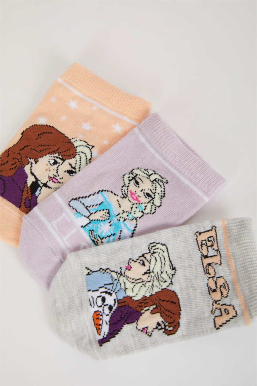 Girls & Teens Karma Girl Frozen Licensed 3-Pack Cotton Booties Socks