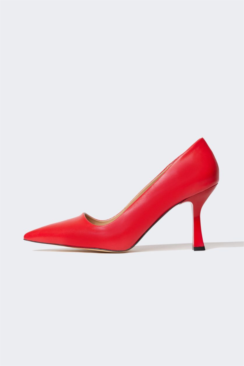 WOMAN Red Woman Faux Leather High Sole Heeled shoes