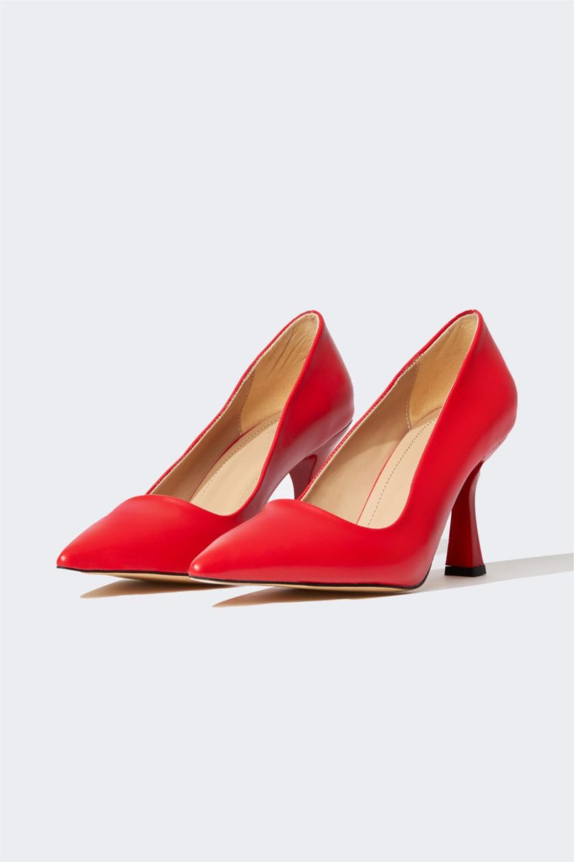 WOMAN Red Woman Faux Leather High Sole Heeled shoes