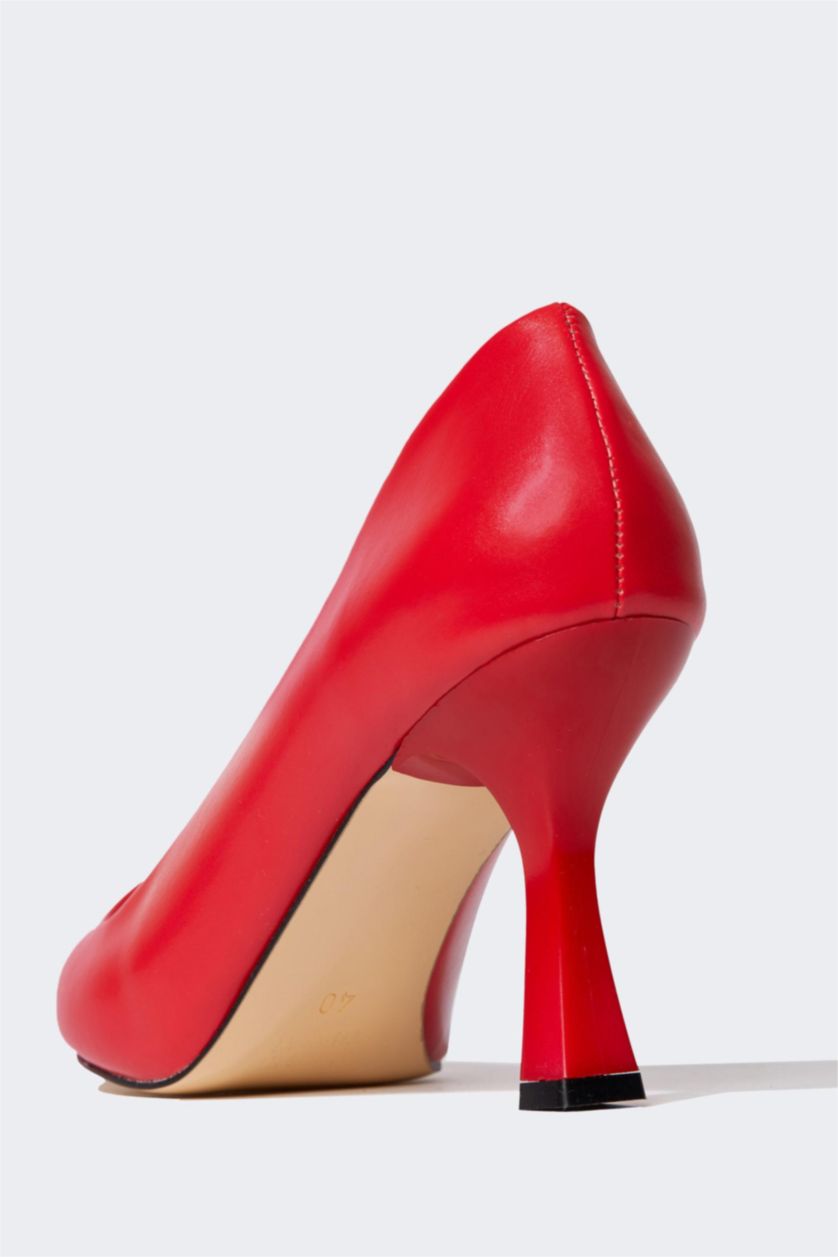 WOMAN Red Woman Faux Leather High Sole Heeled shoes