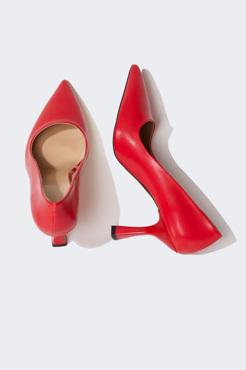 WOMAN Red Woman Faux Leather High Sole Heeled shoes