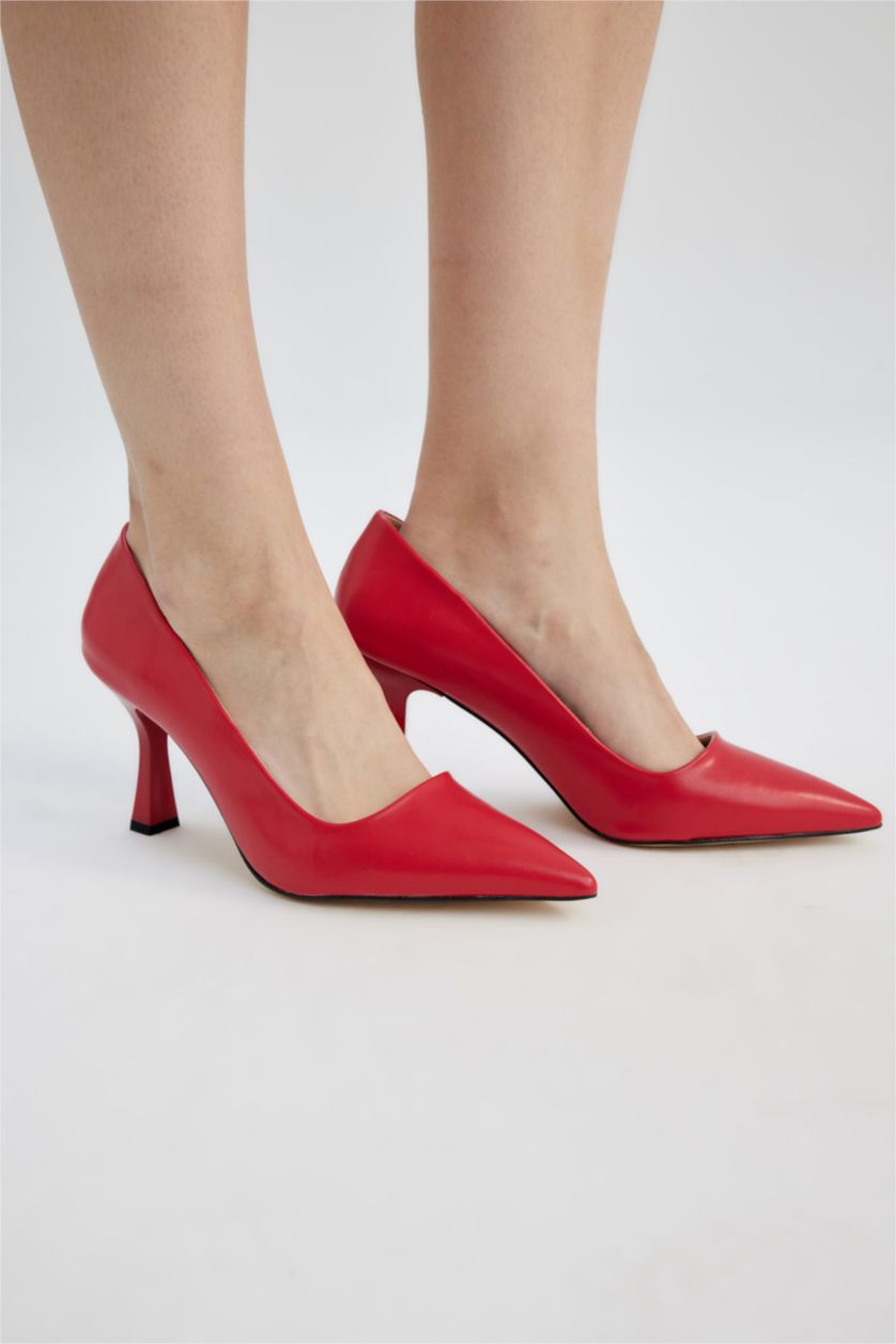 WOMAN Red Woman Faux Leather High Sole Heeled shoes