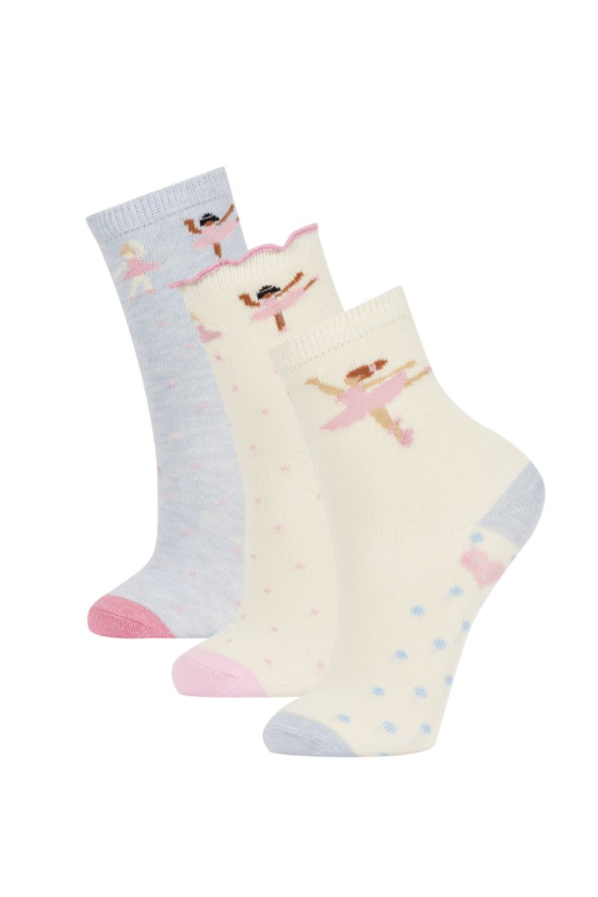 GIRLS & TEENS MIXED Girls 3 Pack Cotton Long Socks