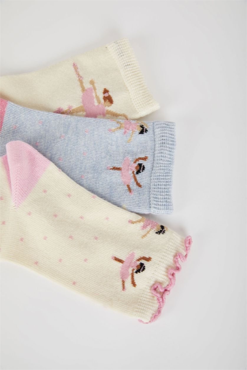 GIRLS & TEENS MIXED Girls 3 Pack Cotton Long Socks