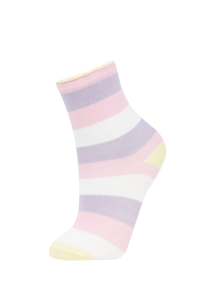 FILLES Rose Lot de 5 paires de chaussettes longues en coton pour fille