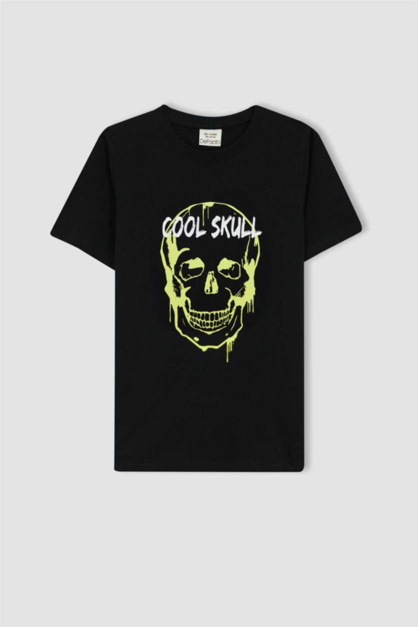 BOYS & TEENS Black Boys Short Sleeved 2-piece Set